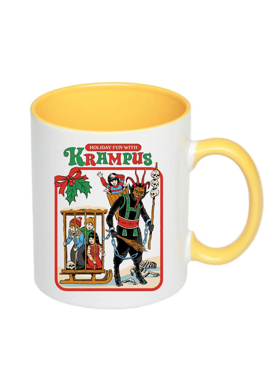 Чашка "Крампус" / Кружка новогодняя со злым Сантой 330мл (цвет чёрный) (17038 ) No Brand (312487809)