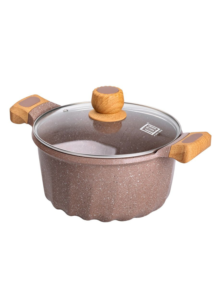 Каструля алюмінієва з антипригарним покриттям 5 л, кавовий MGC (322771171)