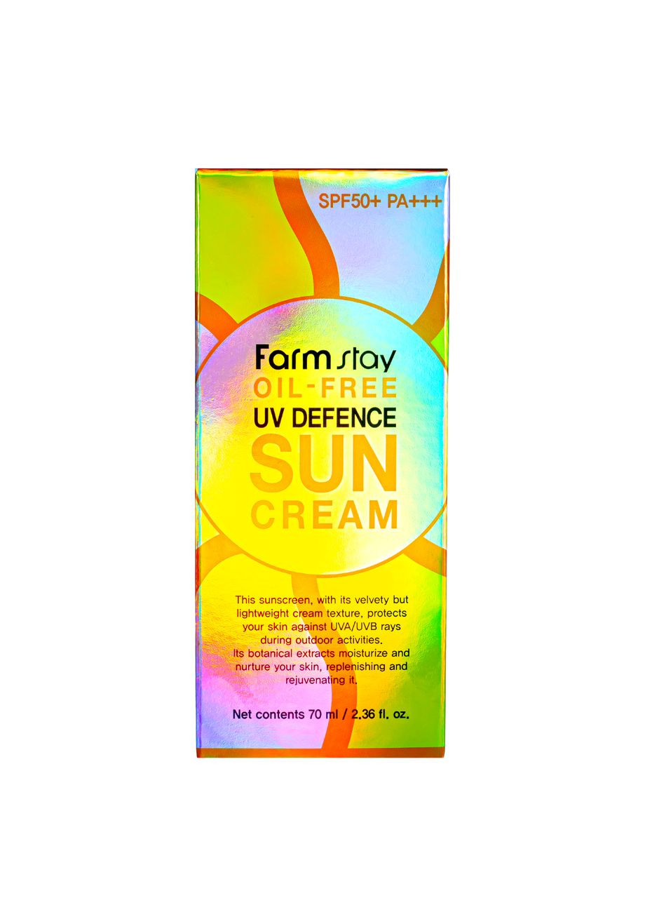 Солнцезащитный обезжиренный крем Oil Free UV Defence Sun Cream SPF50+/PA+++ - 70 мл FarmStay (367986153)