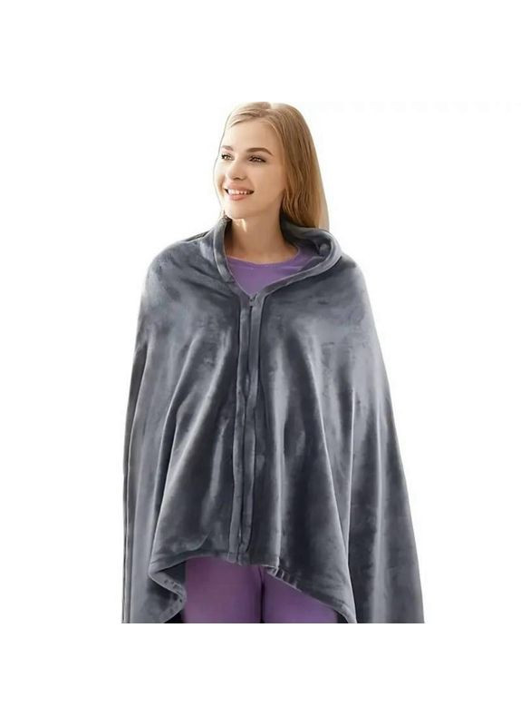 Электроодеяло плед с подогревом согревающее одеяло пончо электроплед с застежкой с USB от Powerbank 150х85 см No Brand (360531914)