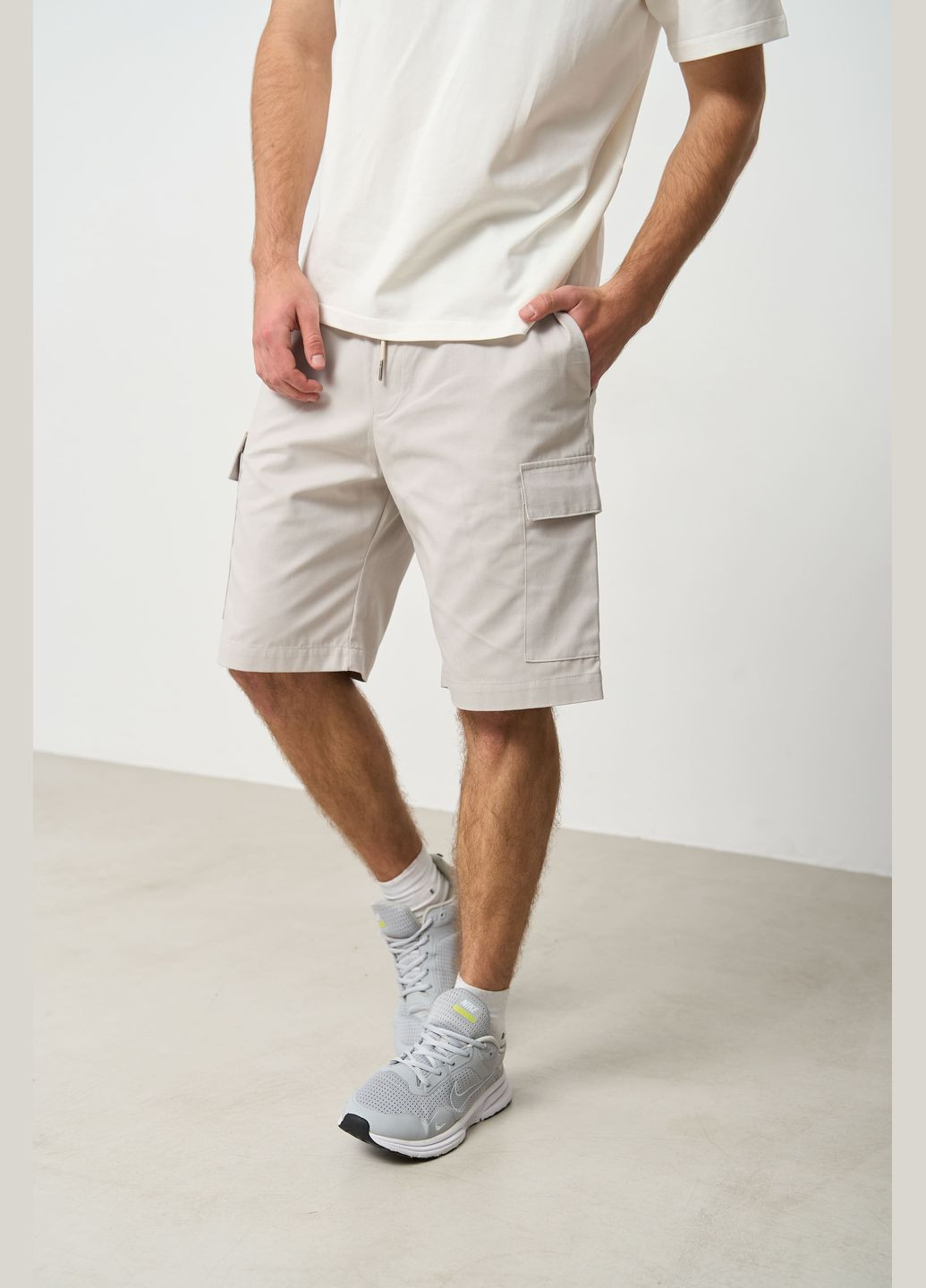 Шорти чоловічі карго COTTON GARGO світлосірі Handy Wear (294052312)