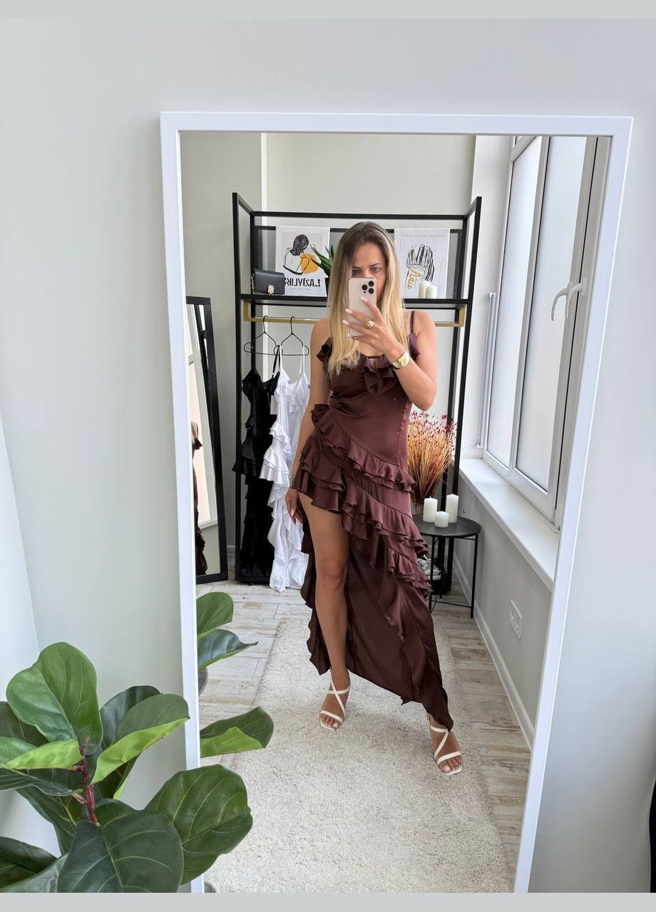 Коричнева сукня жіноча Гермес однотонна