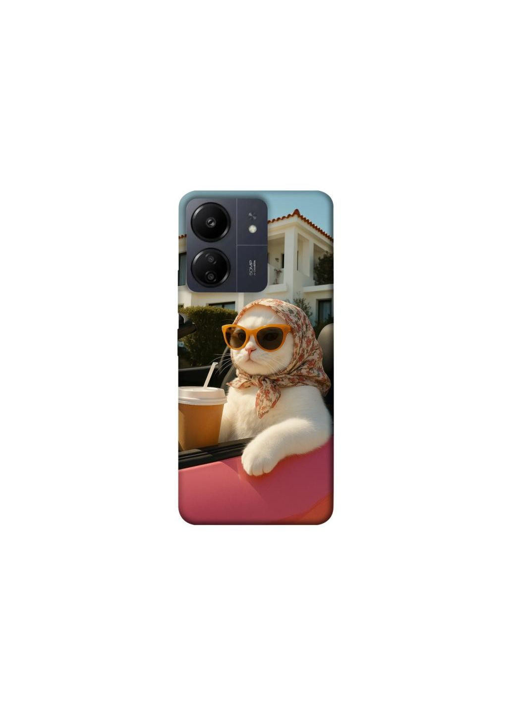 Чехол на Xiaomi Redmi 13C Stylish Cat Cruise Frontalka (352226062)
