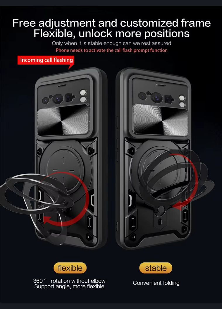 Протиударний чохол для Google Pixel 8 Pro Червоний магнітний чохол із кільцем на піксель 8 про Ultimate Experience (325482497)