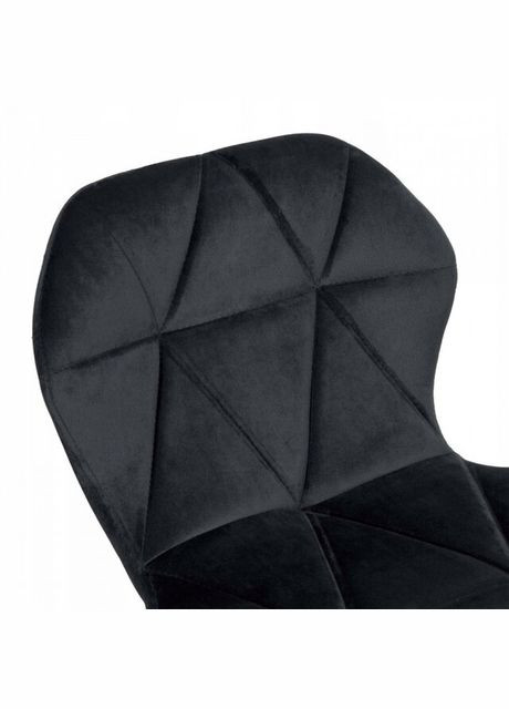 Барний стілець зі спинкою велюр чорне з чорною основою Bonro B-087 (341533480)