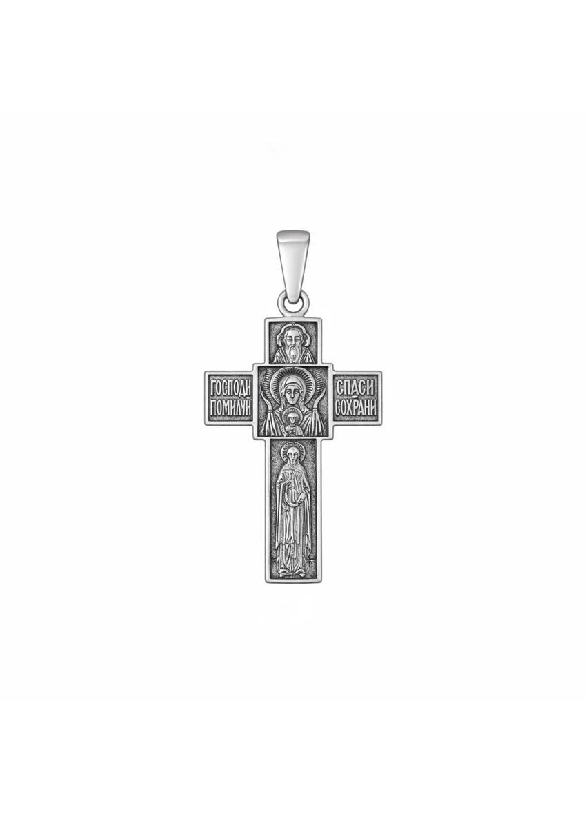 Срібний хрестик (чернене срібло) — символ сили і віри Family Jewelry House (387517668)