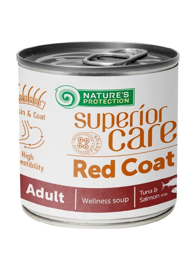 Суп для собак з білим забарвленням NP Superior Care White Dogs All Breeds Adult Salmon and Tuna з лососем та тунцем, 140 мл Nature's Protection (364723683)