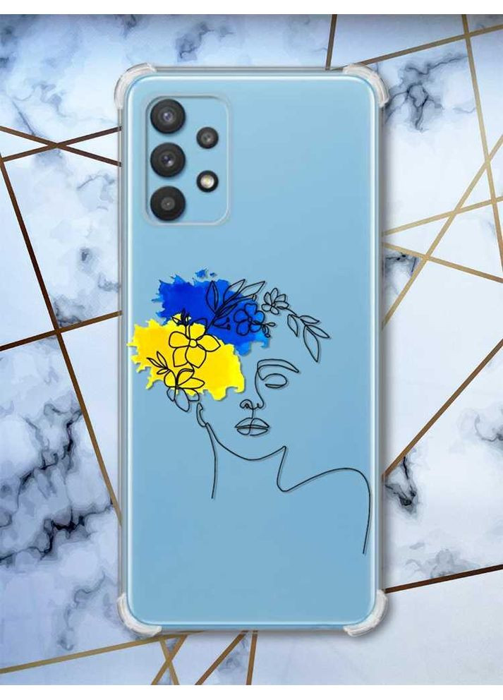 Чохол з потовщеними кутами на Samsung Galaxy A32 патріотичний дизайн Українка Арт принт: 3 Creative (359494770)