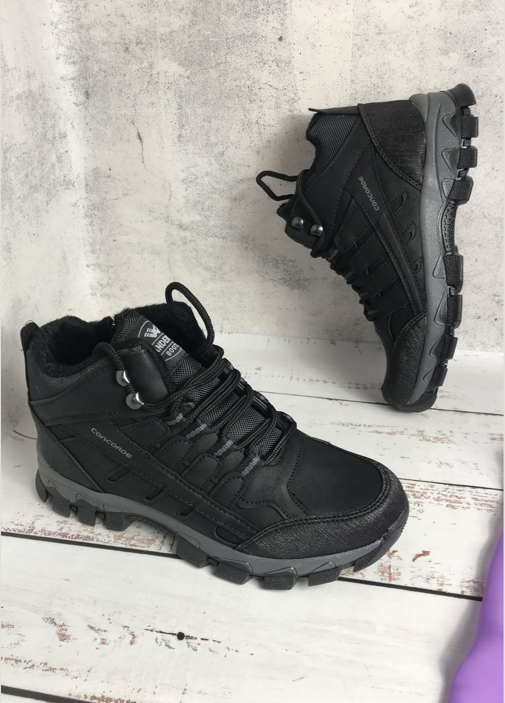 Черевики демісезонні дитячі для хлопчика підлітка Чорний (256) Wanderfull (347236029)