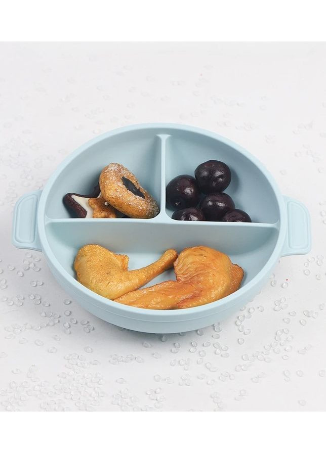 Набір силіконового дитячого посуду Blue No Brand (366027178)