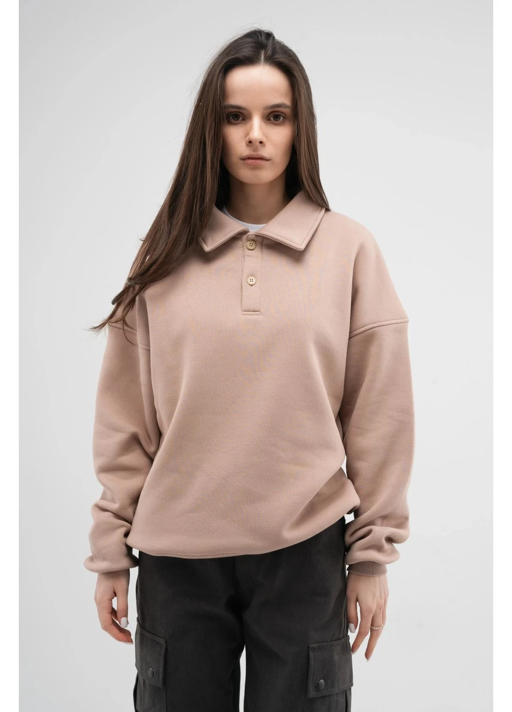 Бежевий світшот - поло жіночій beige Taboo clothing company (391917845)