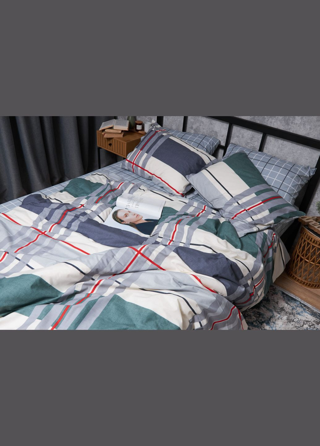 Комплект постільної білизни Бязь Gold Люкс «» двоспальні 175х210 наволочки 4х50х70 (MS-820004698) Moon&Star Cloudy (293148272)