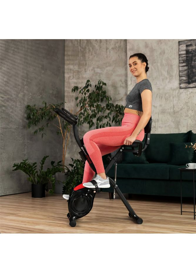 Велотренажер HS-3030X Apeks X-Bike чорний Hop-Sport (361953121)