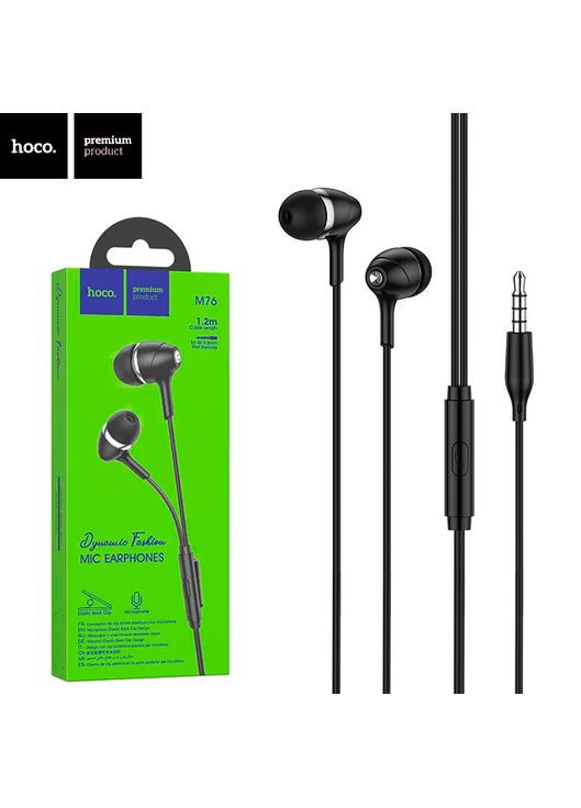 Наушники с микрофоном Hoco M76 черные No Brand (354704344)