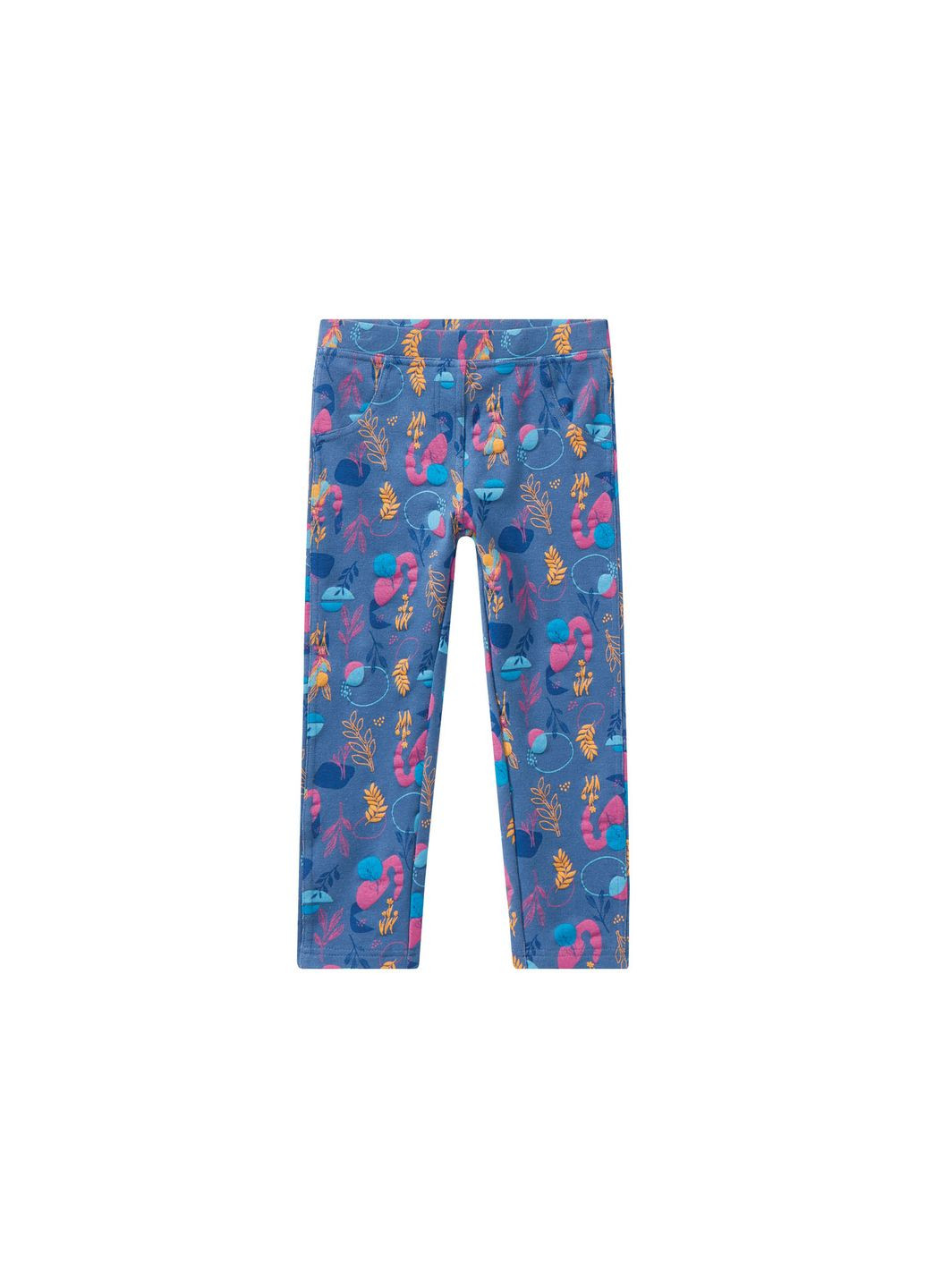 Синие демисезонные джеггинсы skinny двунитка для девочки frozen 387282-1 Disney