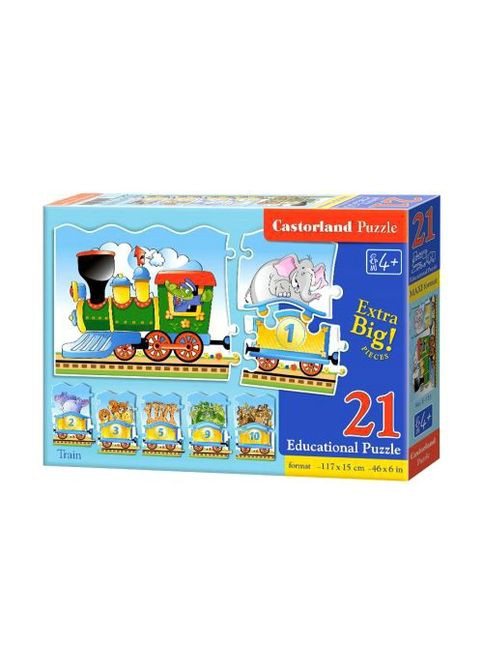 Пазлы Educational Поезд: 21 элемент Castorland для детей от 4 лет. ProDobro (367090760)