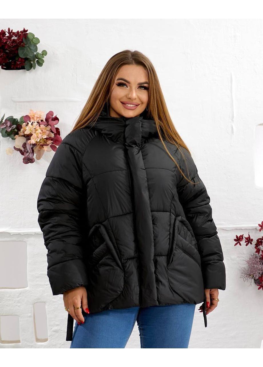 Чорна зимня куртка жіноча No Brand