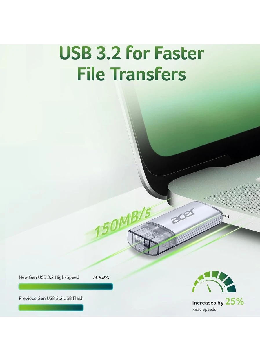 USB Flash UT300 256GB Dual Drive USB-C & USB-A, Retail Acer (386032433)
