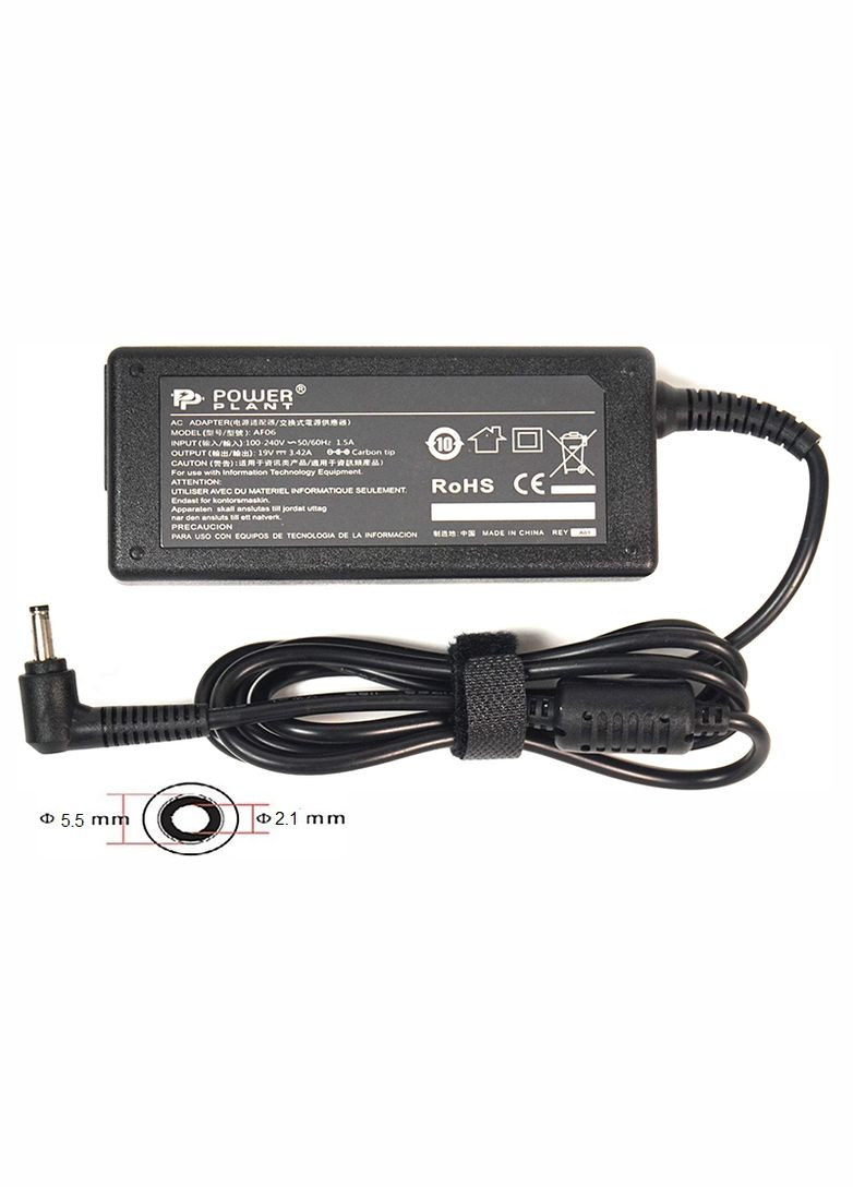 Адаптер для ноутбука ACER 220V, 19V 65W 3.42A (5.5*2.1) PowerPlant (314833972)