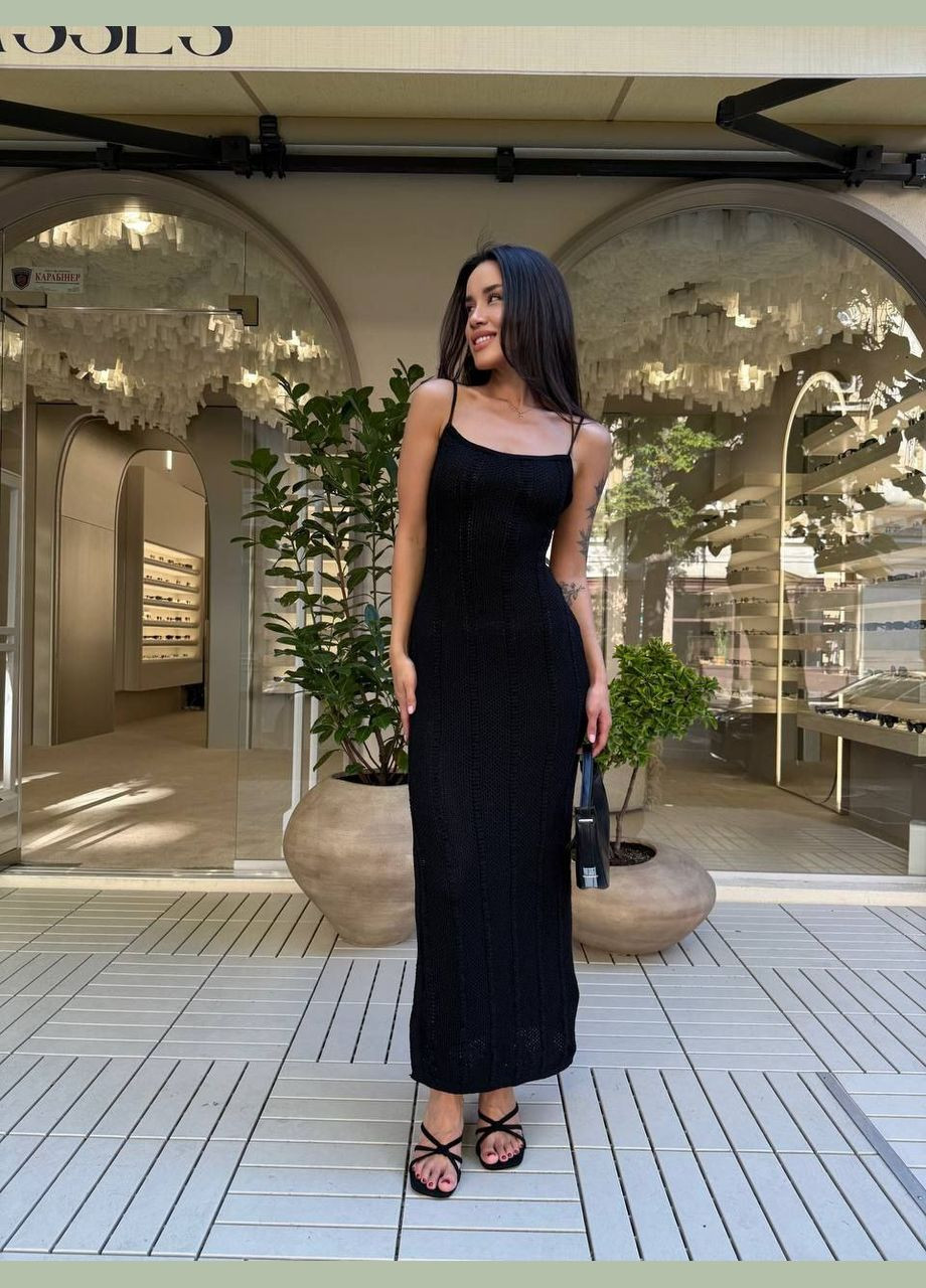 Черное трикотажное платье💎 Luna