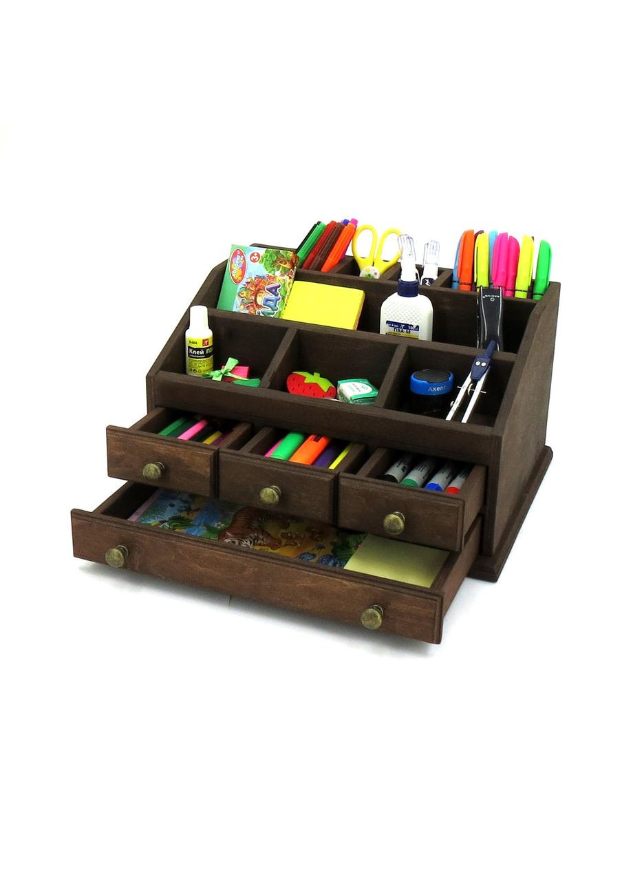 Органайзер настільний з дерева Гувернер капучино (КНЦ-001909) No Brand (328227289)