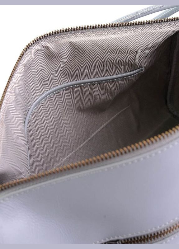 Сумка кожаная женская кросс-боди из натуральной кожи функциональная светло серая NIUNIU (322574015)