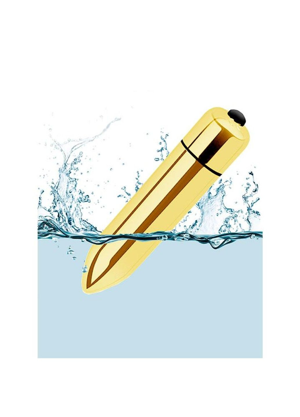 Золота десятишвидкісна водонепроникна віброкуля - Вібратори No Brand (288539099)