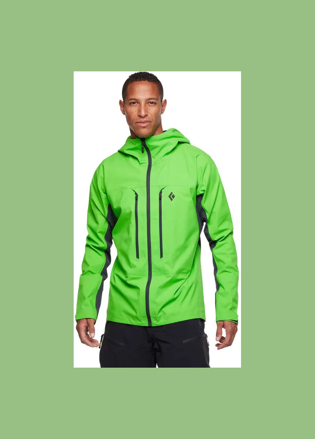 Комбинированная демисезонная куртка en’s dawn patrol hybrid shell vibrant green Black Diamond