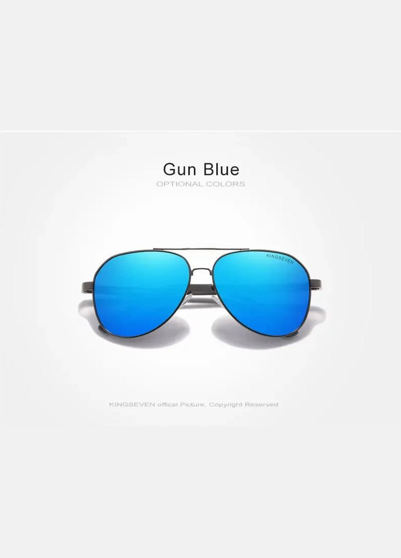 Мужские поляризационные солнцезащитные очки N7759 Gun Blue KINGSEVEN (327402180)
