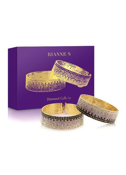 Люксовые наручники браслеты с кристаллами : Diamond Cuffs, подарочная упаковка RIANNE S (291439543)