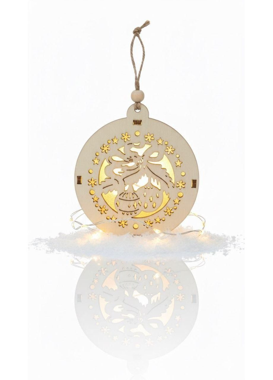 Іграшка на ялинку декоративна дерев'яна No Brand (369305214)