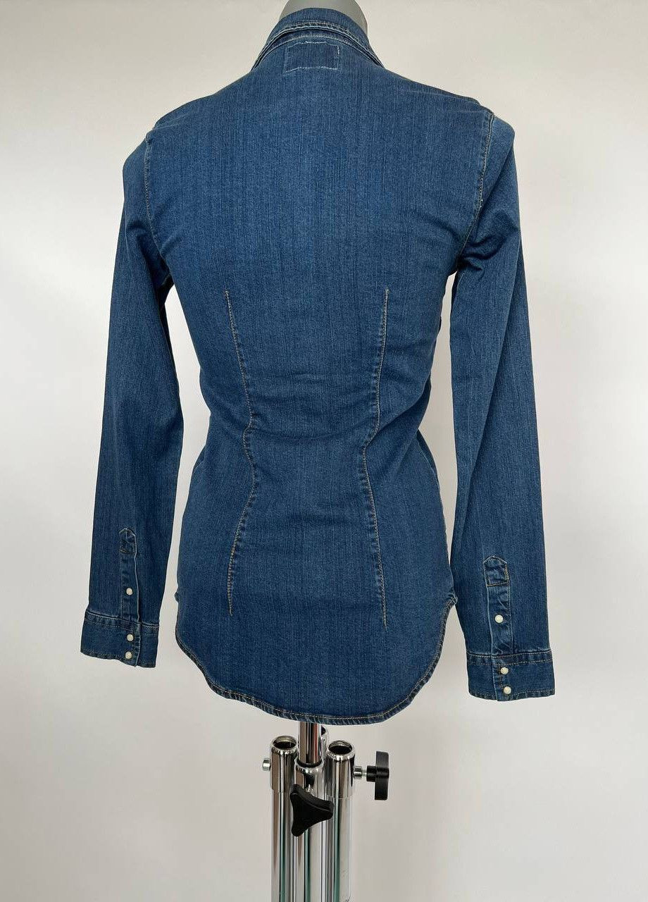 Синяя повседневный рубашка Silvian Heach