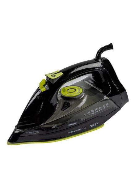 Гладильный утюг RIC65-C Ultra Glide Plus Керамическое покрытие 2400Вт Резервуар 380мл Черный / Желтый Rotex (351361315)