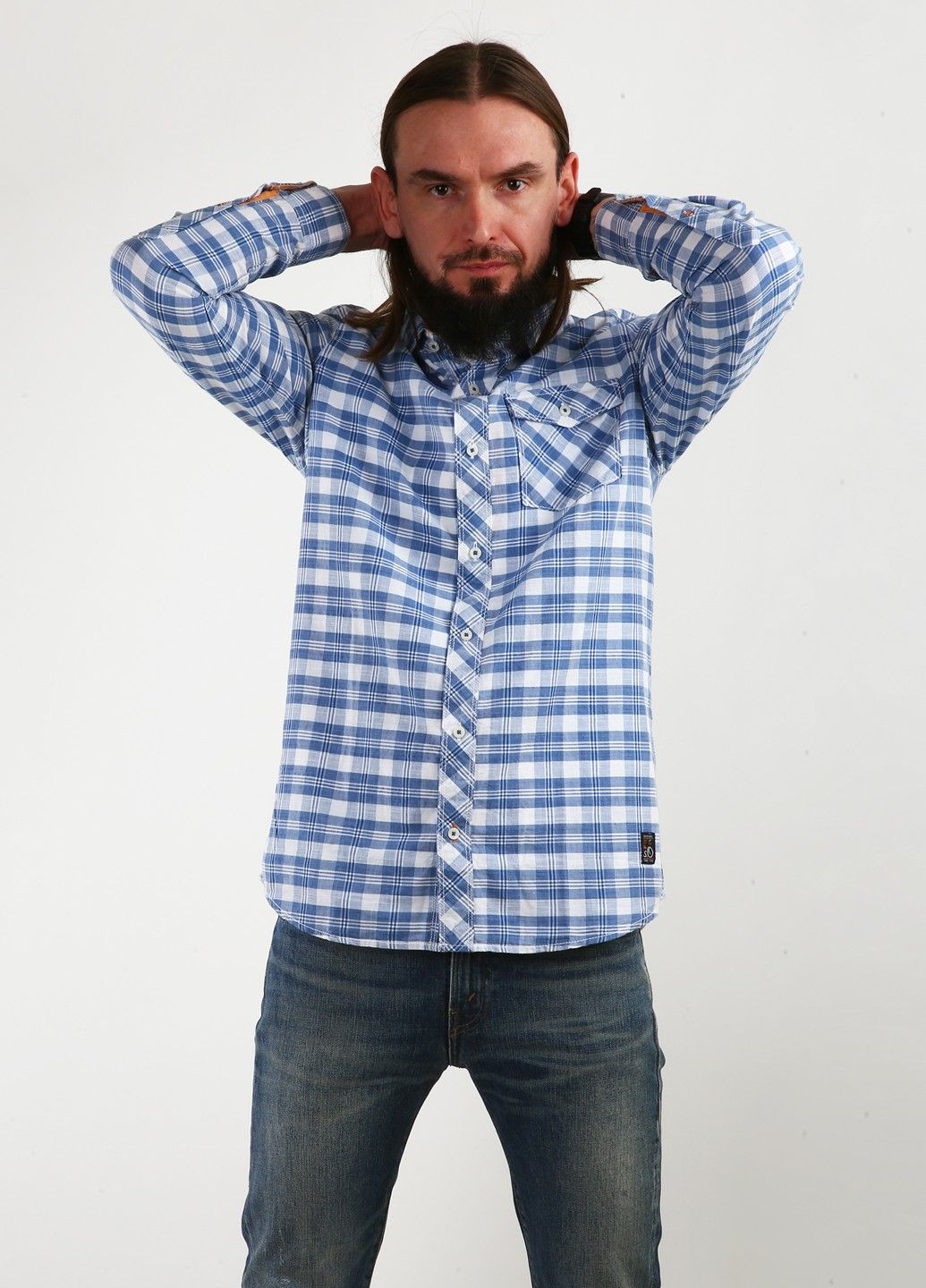 Голубой рубашка S.Oliver