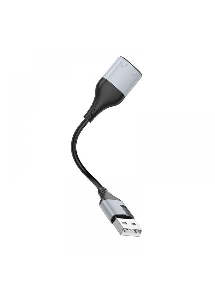 Переходник BV19 External Creator 2-in-1 USB - A to 2 x AUX 3.5mm female IN и OUT 15см Borofone (340130877)