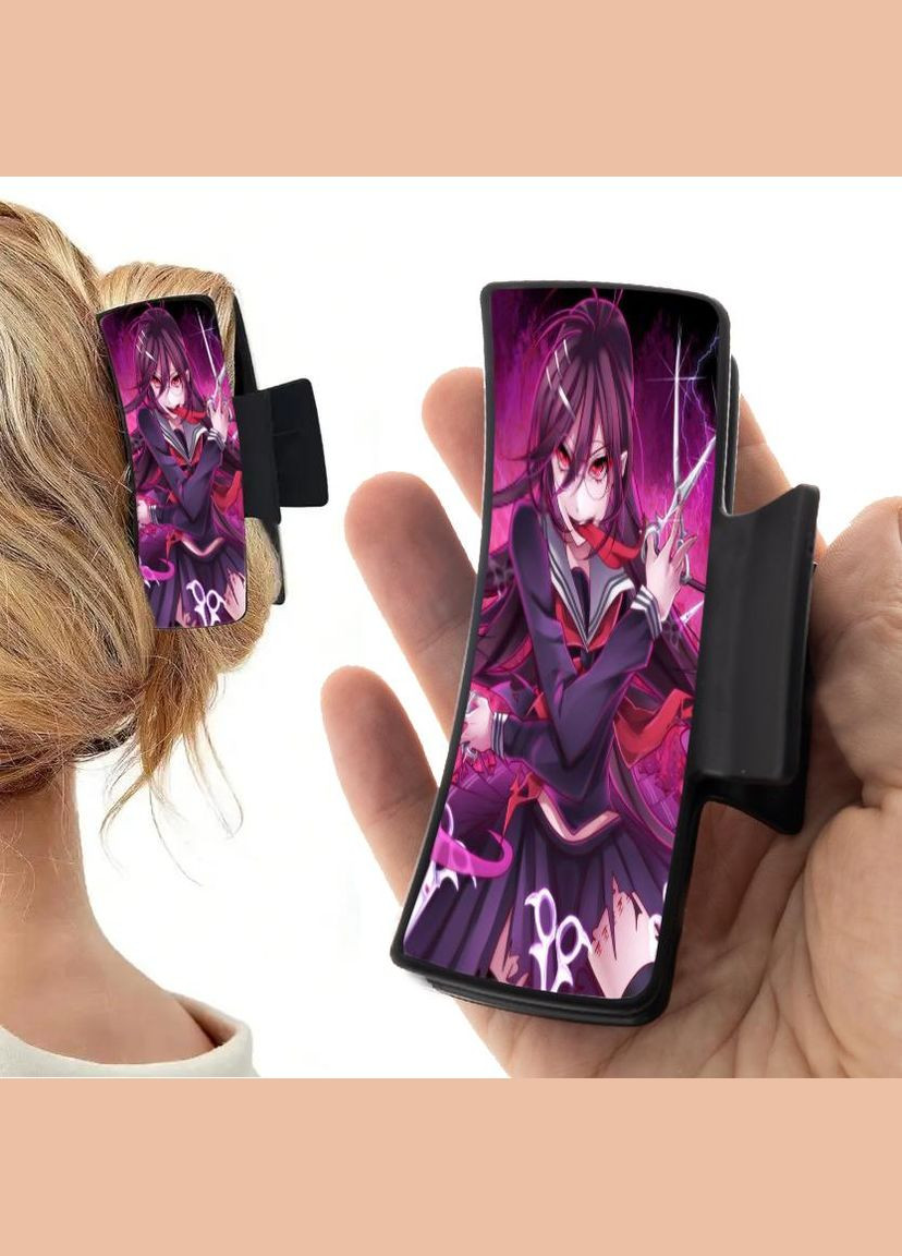 Заколка крабик для волос Аниме Данганромпа #0015 черный No Brand (315630796)