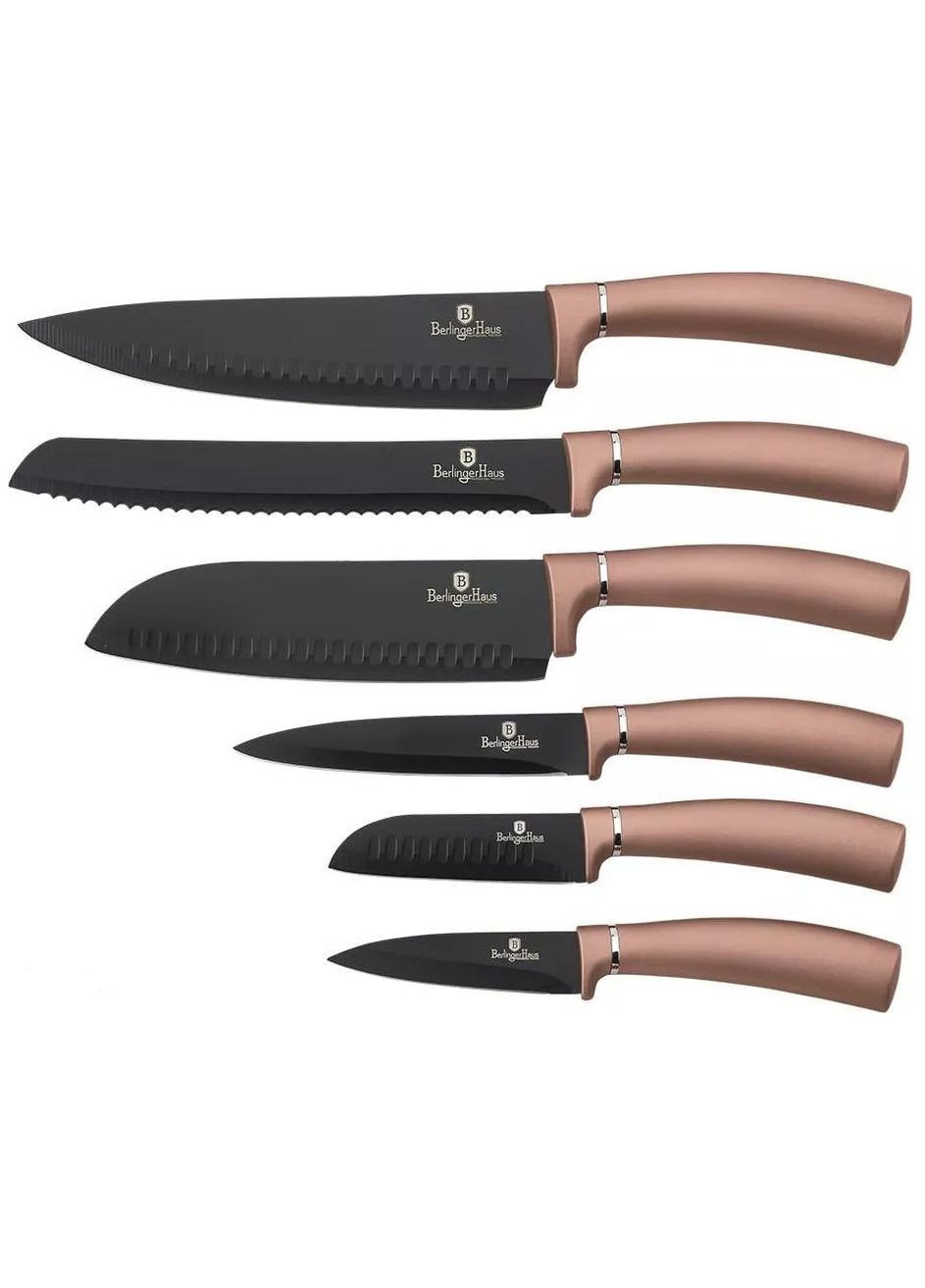 Набір ножів 6 предметів Metallic Line Rose Gold Edition BH2543 Berlinger Haus комбінований,