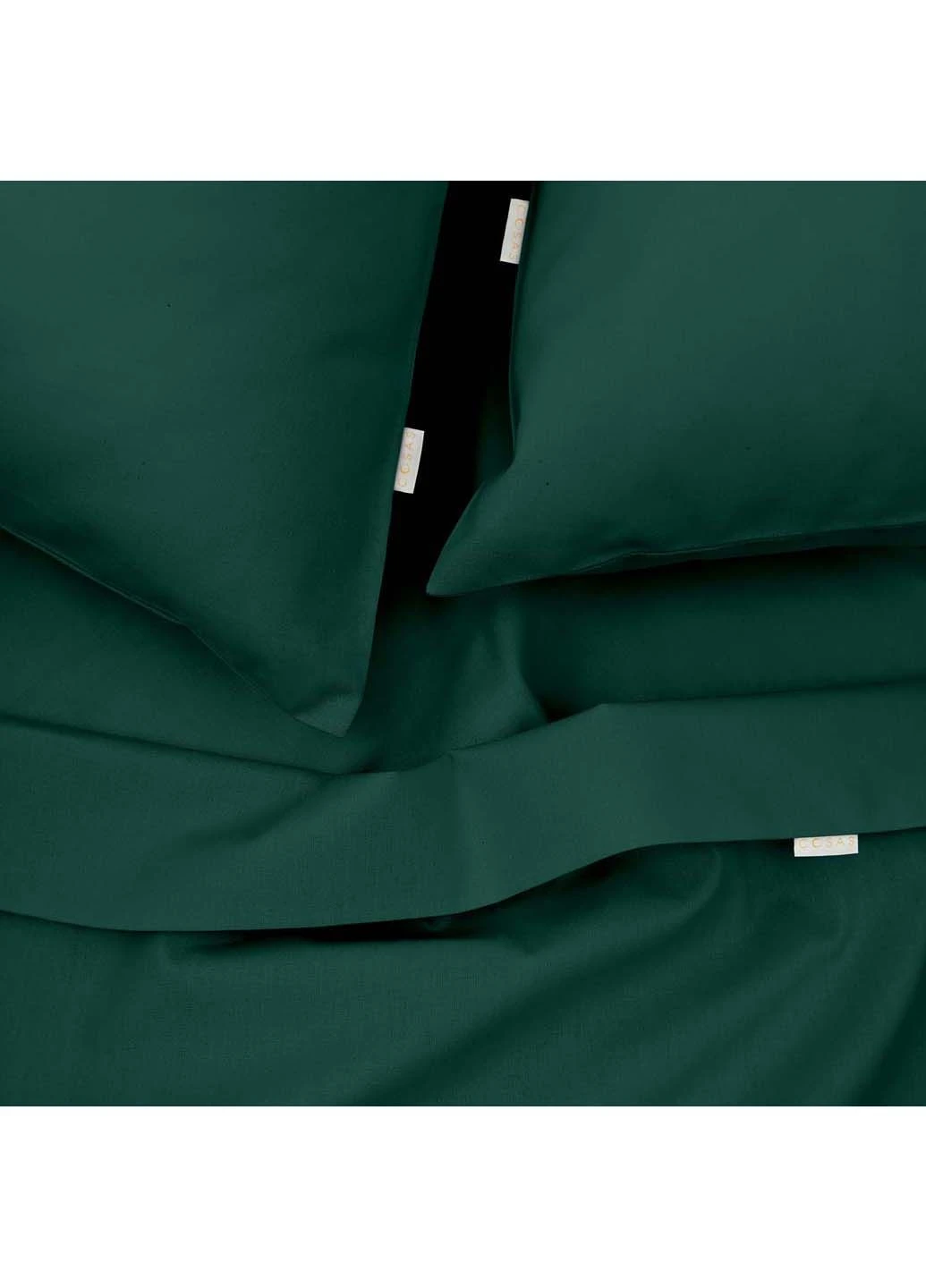 Полуторная постель без простыни Dark Green 160х220 см Cosas (307387198)