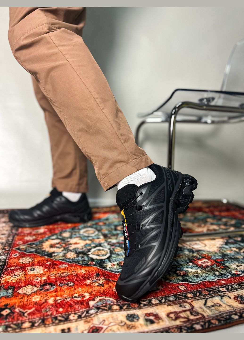 Чорні всесезон кросівки чоловічі і жіночі salomon xt-6 adv dover black | саломон хт-6 чорні No Brand