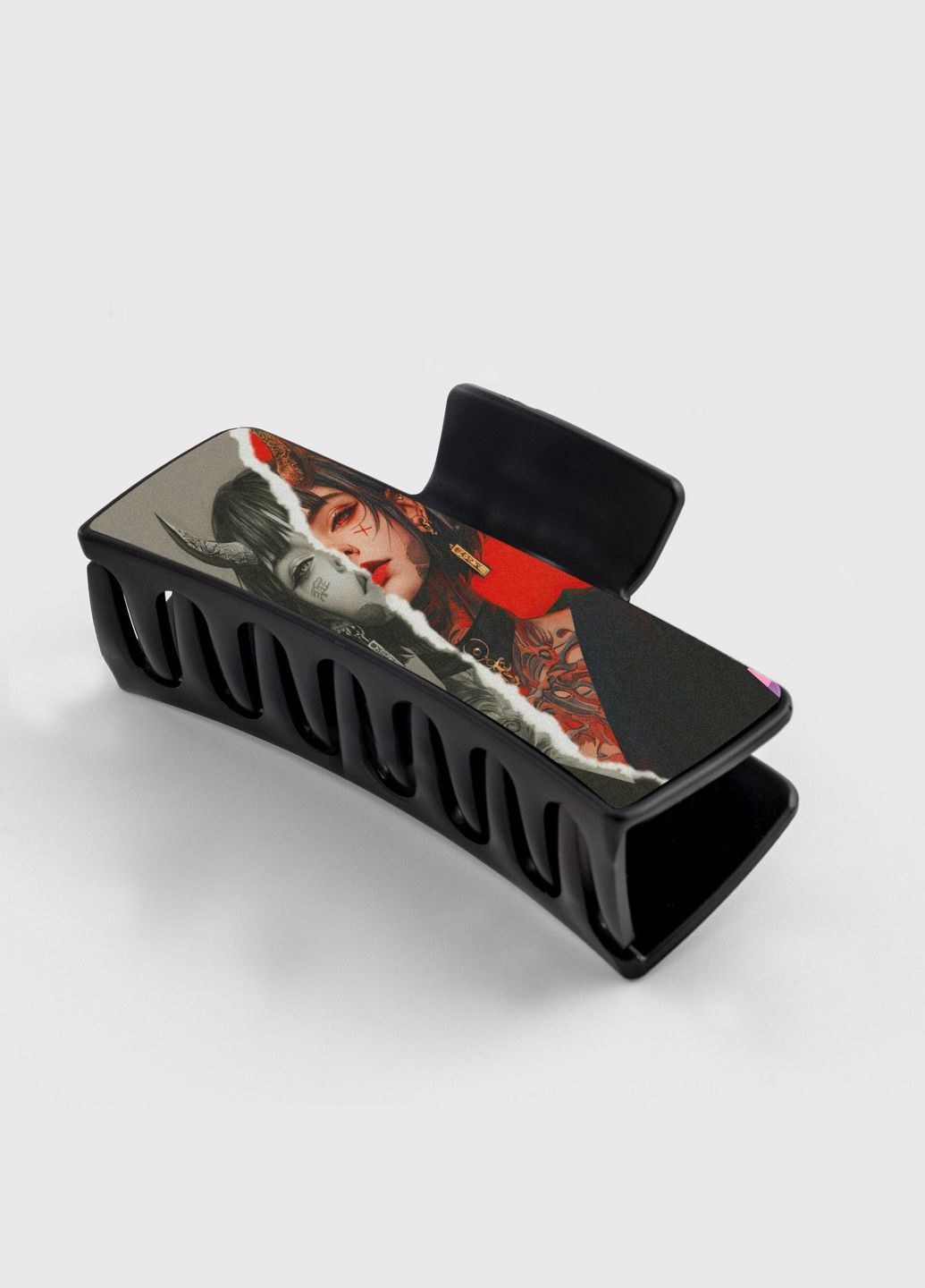 Заколка крабик для волос женская зажим шпилька ART #0021 черная No Brand (315630764)