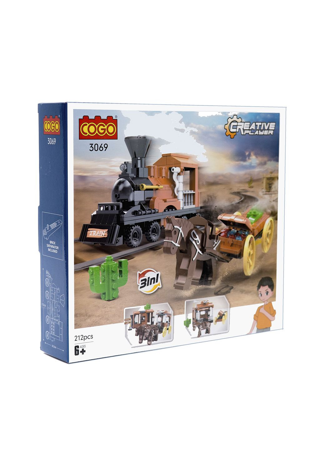 Конструктор Креативність Золотошукач, 212 елементів колір різнокольоровий ЦБ-00284186 Cogo (356937559)