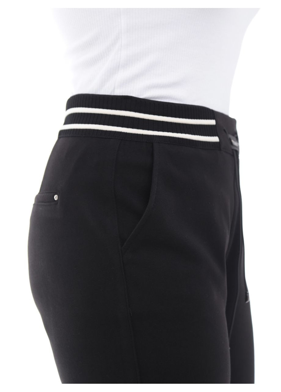 Штани жіночі чорні МОМ із гумкою на поясі Estensivo MOM (305850837)