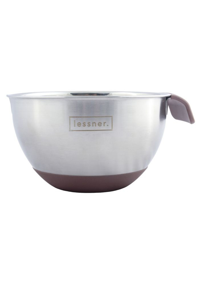 Чаша для змішування металева з силіконовою ручкою 20 см 2.6 л (55900-20) Lessner (351365022)