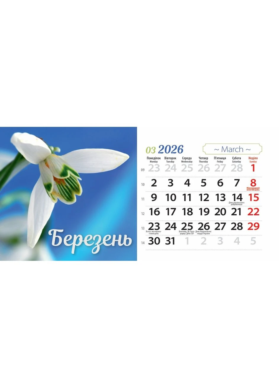 Календар пірамідка Flowers 2026 ідеальний помічник для організації часу Видавництво «Діана плюс» (388338970)