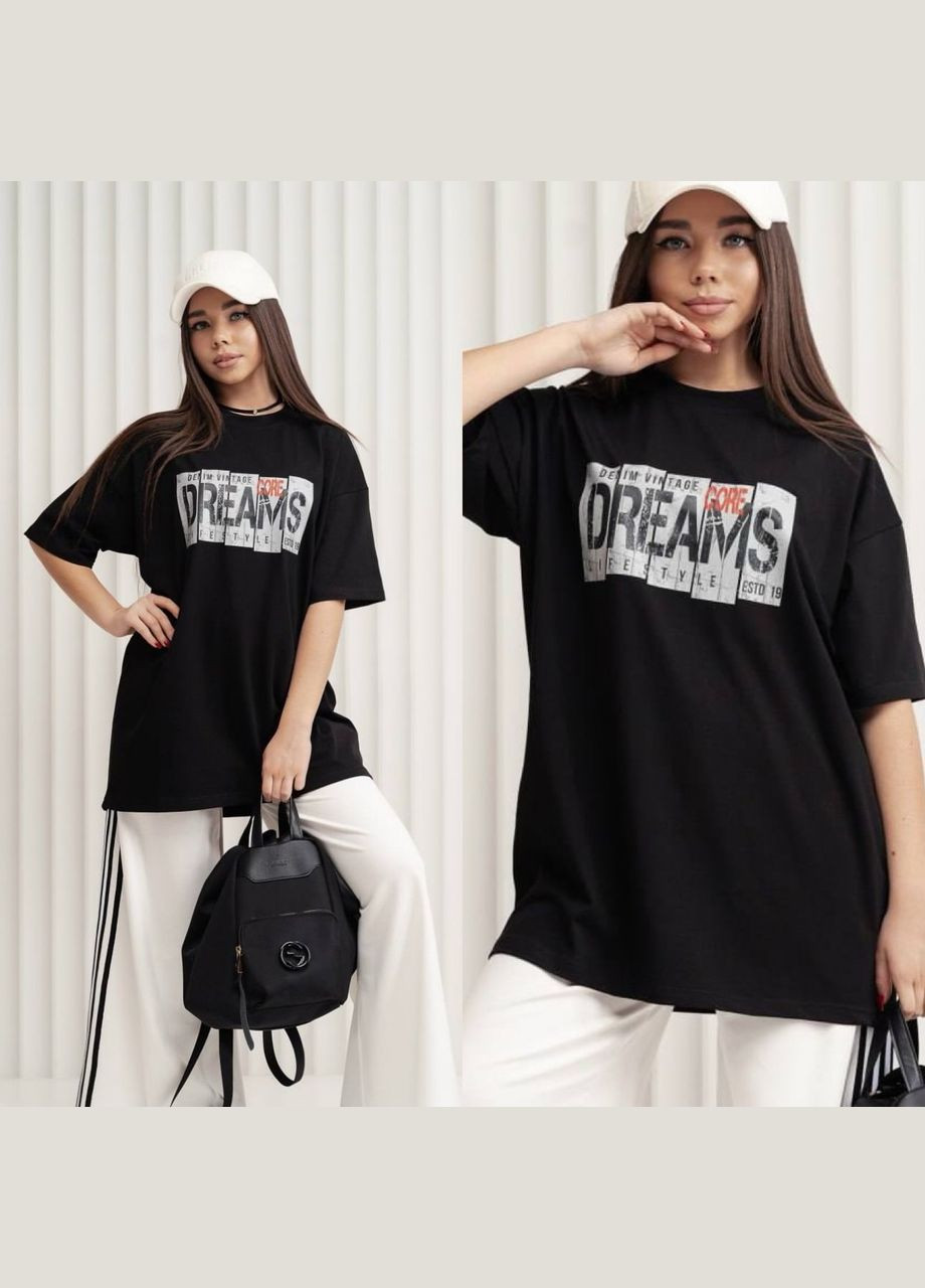 Чорна демісезонна суперова футболка Україна