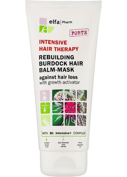 Відновлювальна бальзам-маска реп'яхова проти випадіння волосся 200ml (60961-31015918) Elfa Pharm (368644778)
