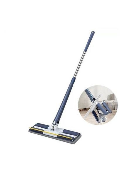 Швабра з віджимом плоска поворотна на 360° з мікрофіброю для горизонтальних та вертикальних поверхонь (Y194) No Brand (360867152)