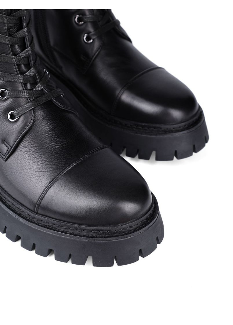 Зимние женские ботинки 230x-1-t1m черная кожа MIRATON