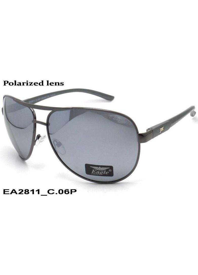 Мужские солнцезащитные очки Polarized EA2811 C.06P капли авиаторы Серый Polar Eagle (350886865)