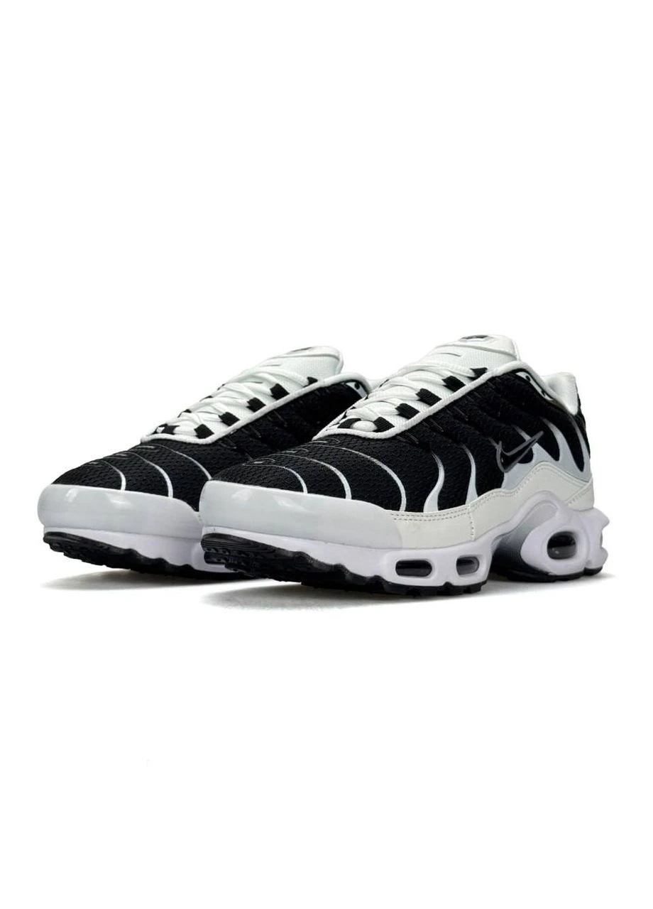 Чорно-білі кросівки чоловічі white black демісезон No Brand Air Max Plus Tn